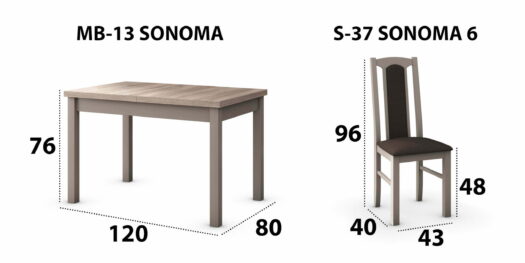 Masa Inchisa Max5 S cu scaun Boss7 Sonoma6 1