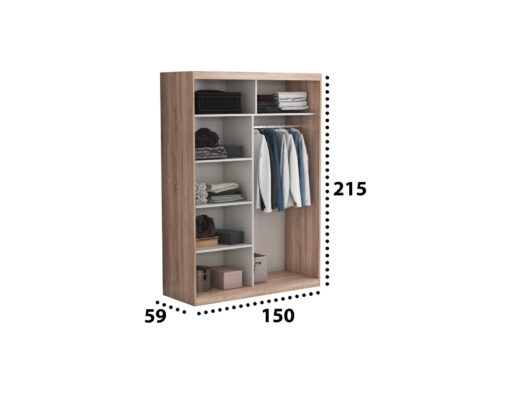 Set mobila dormitor Effect Sonoma Dressing 6 1