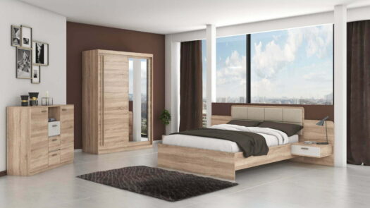 Set mobila dormitor Effect sonoma 1 1