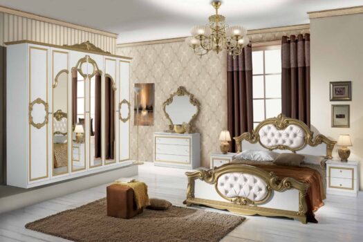 Dormitor Barocco Alb Auriu 1