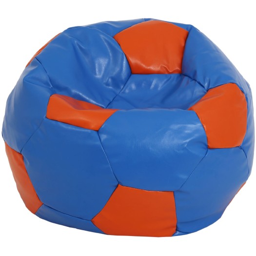 Induce Compete Recite Fotoliu tip minge Baby Ball, Bean Bag, albastru-portocaliu, imitatie piele,  59 cm | CB Furniture