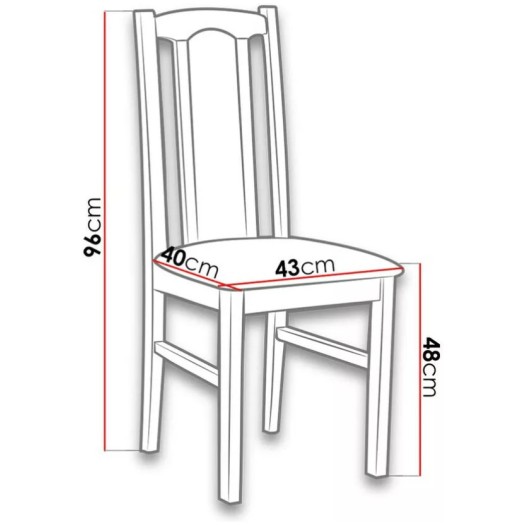 Scaun din lemn masiv de fag tapitat cu stofa S-37 Boss7 19X, Stirling - imagine 2