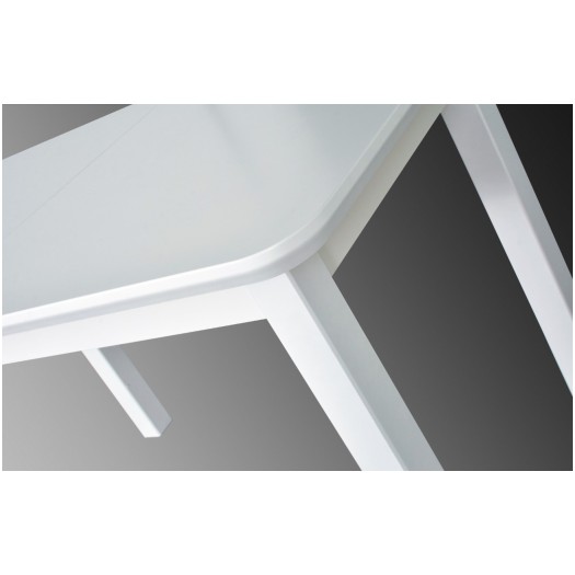Masa extensibila 140x180 cm MB-13 Venus2S B, alba, lemn masiv de fag si PAL - imagine 3