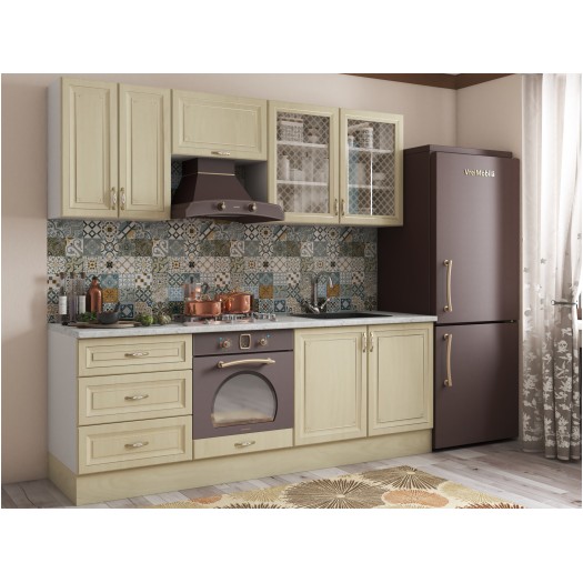 Bucatarie Grand 200, Bej, Fronturi MDF, corp din PAL - imagine 2