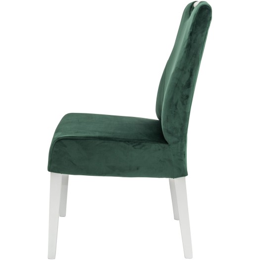 Scaun Olivia, tapitat, verde, Titan 134, lemn masiv fag, 45x90x53 cm - imagine 2