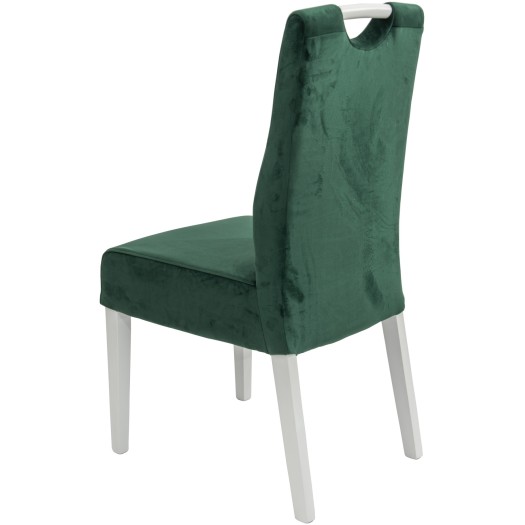 Scaun Olivia, tapitat, verde, Titan 134, lemn masiv fag, 45x90x53 cm - imagine 3