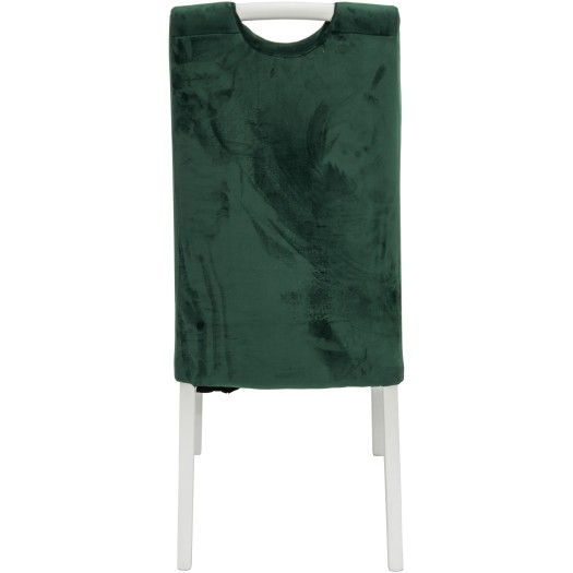 Scaun Olivia, tapitat, verde, Titan 134, lemn masiv fag, 45x90x53 cm - imagine 4