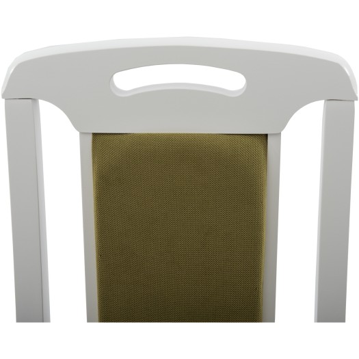 Scaun din lemn masiv de fag tapitat cu stofa ZIM Standard Panam Pistachio, alb, tapiterie verde - imagine 8