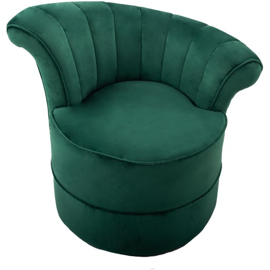 Fotoliu tapitat Emmy, catifea, verde