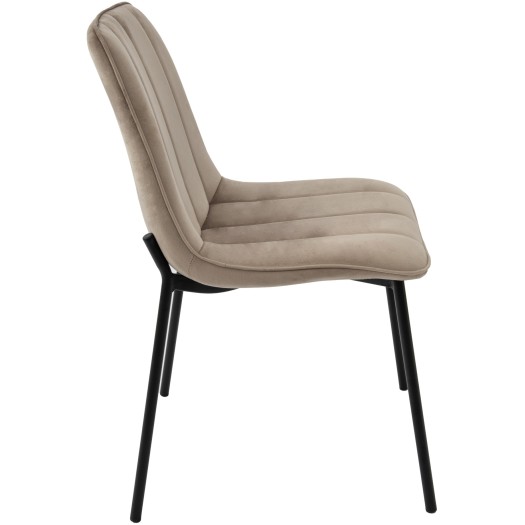 Scaun living tapitat cu stofa premium, S-174, cappucino - imagine 2