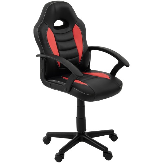 Scaun birou S-182, negru/rosu