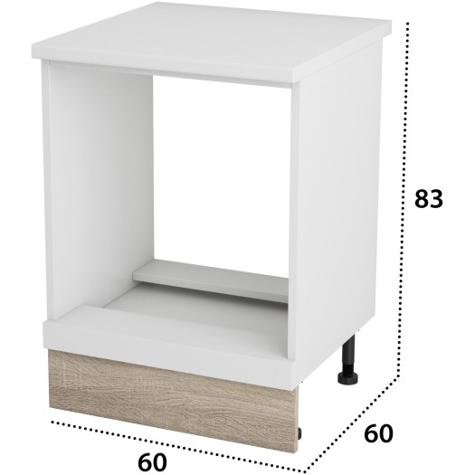 Corp cuptor, Alfa, alb sonoma, blat alb, 83x60x60 cm - imagine 4