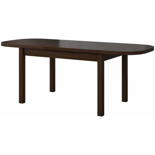 Set masa extensibila 160 x 200 cm cu 6 scaune tapitate, MB-12 Venus 1 si S-37, nuc, lemn masiv de fag, stofa - imagine 3