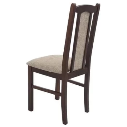 Set masa extensibila 160 x 200 cm cu 6 scaune tapitate, MB-12 Venus 1 si S-37, nuc, lemn masiv de fag, stofa - imagine 6
