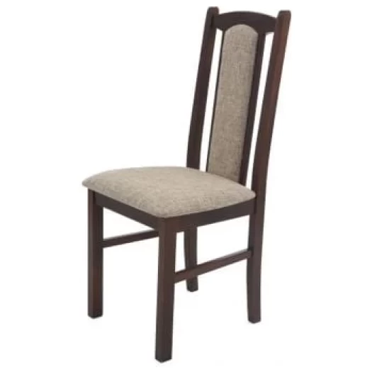Set masa extensibila 160 x 200 cm cu 6 scaune tapitate, MB-12 Venus 1 si S-37, nuc, lemn masiv de fag, stofa - imagine 7