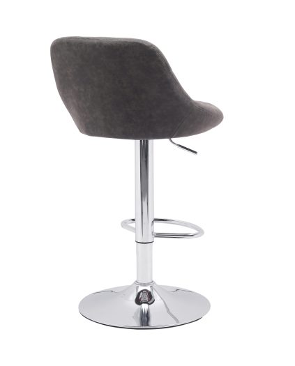 Scaun bar, S-202, Maro, 46x106x47 cm, Piele Ecologica - imagine 6