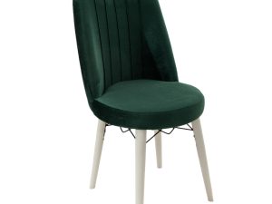 Scaun din lemn masiv, tapitat, 46x94x47 cm, Sardinia, Verde, 08