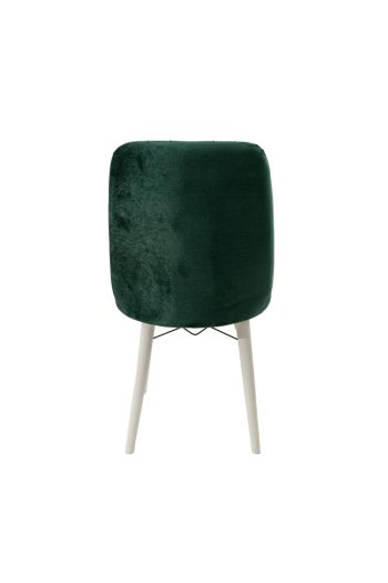 Scaun din lemn masiv, tapitat, 46x94x47 cm, Sardinia, Verde, 08 - imagine 5