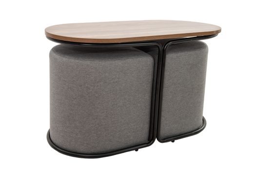 Set masa cafea cu 2 tabureti, MC-111 78x39x45 cm, Blat MDF - imagine 2