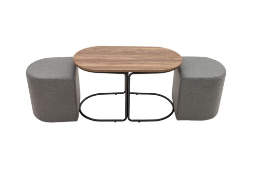 Set masa cafea cu 2 tabureti, MC-111 78x39x45 cm, Blat MDF - imagine 5