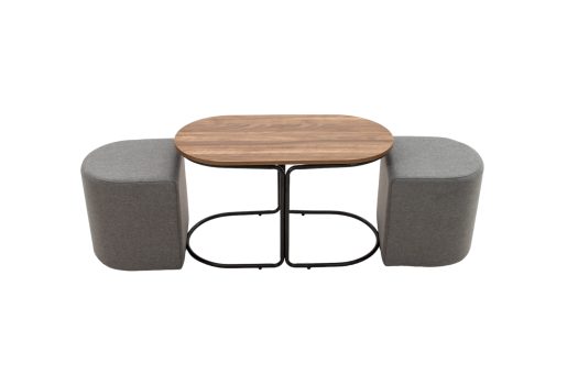 Set masa cafea cu 2 tabureti, MC-111 78x39x45 cm, Blat MDF - imagine 7