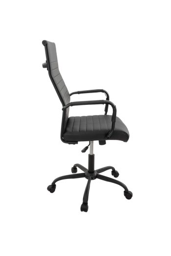 Scaun birou S-193, 115x43.5x46 cm, Negru, Piele Ecologica - imagine 3