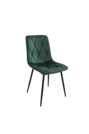 Scaun living tapitat S-207, 88x43x48 cm, Verde